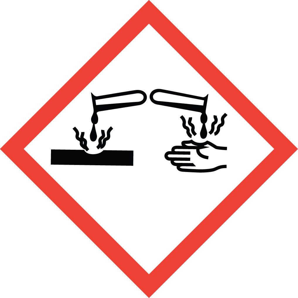 Corrosive hazard pictogram