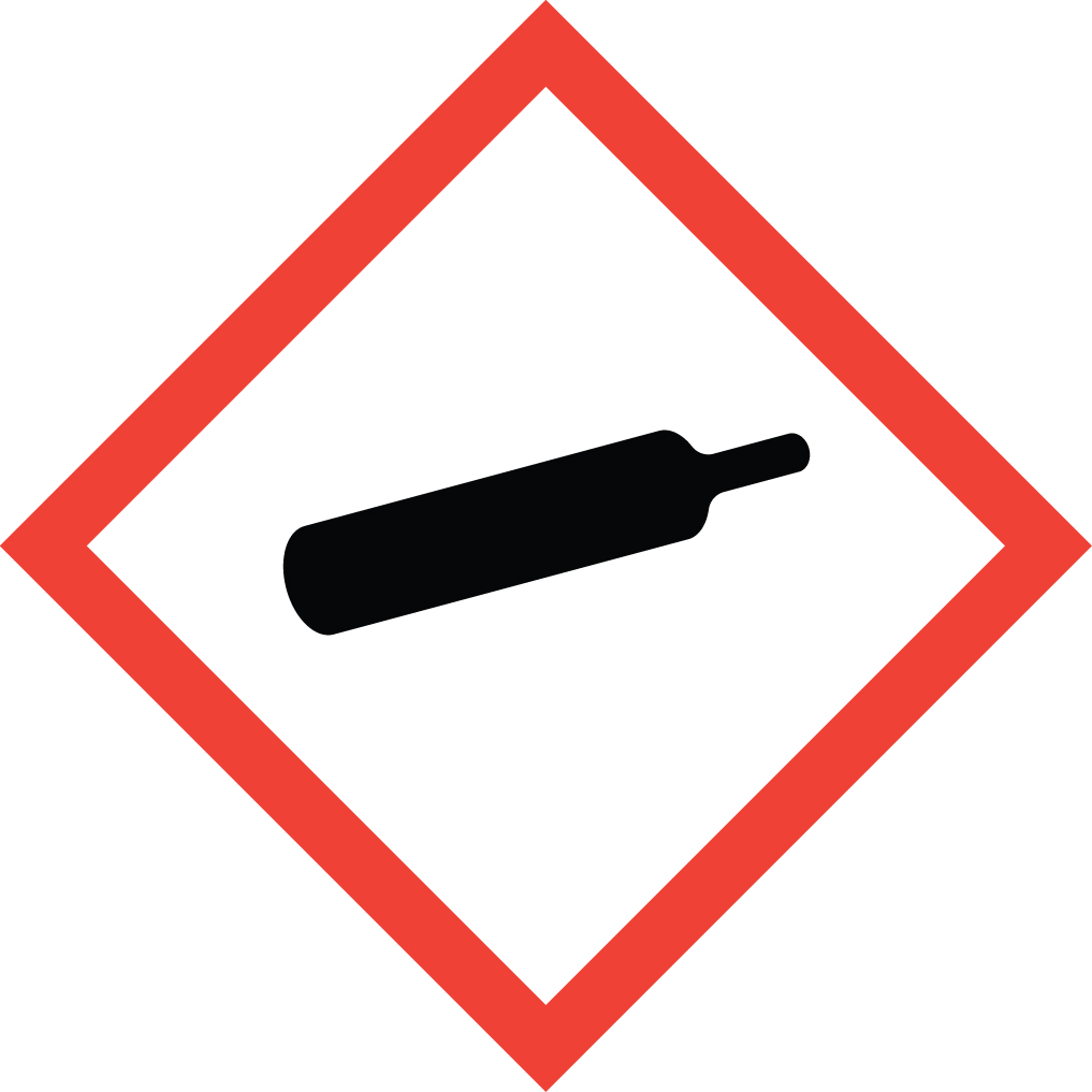 Compressed gas hazard pictogram