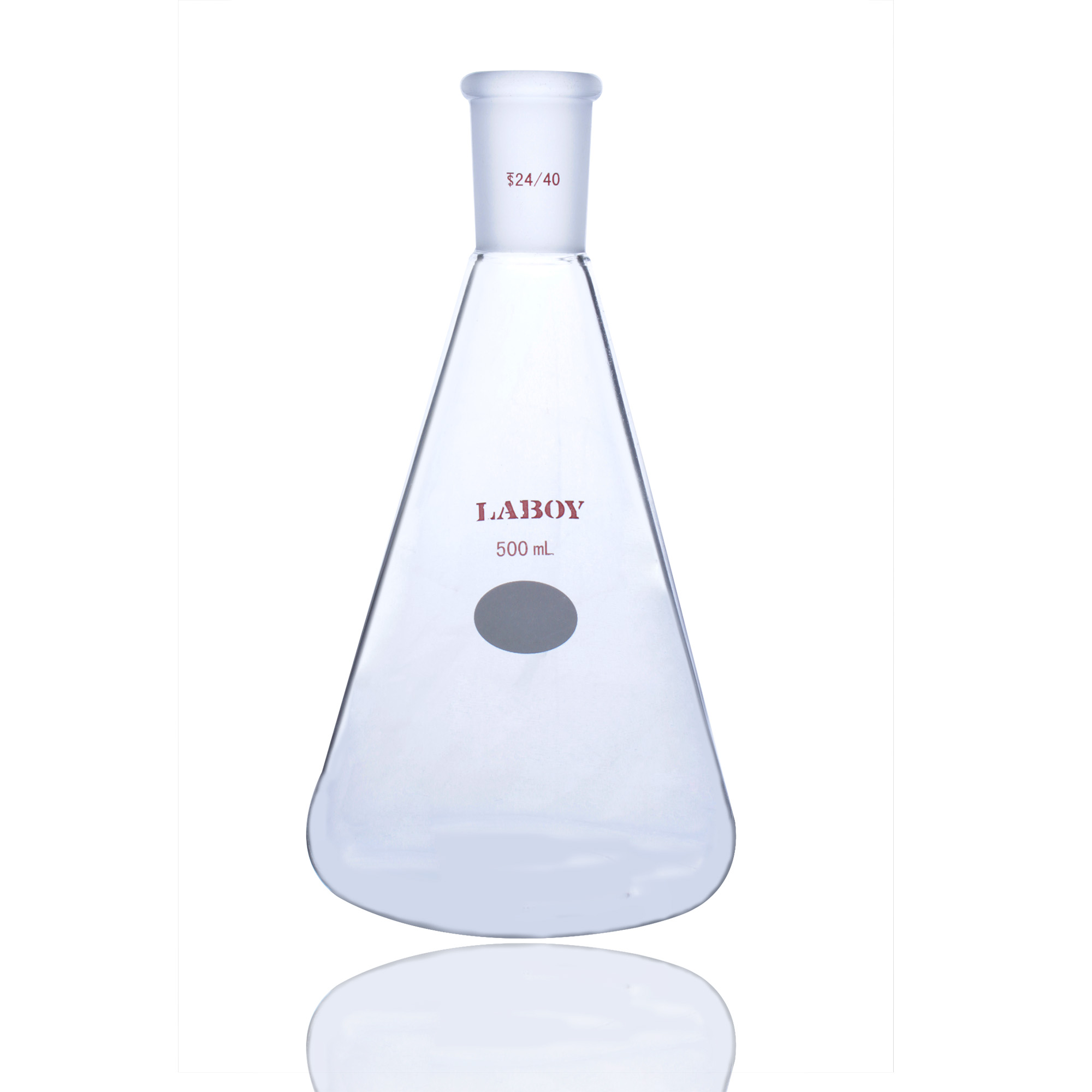 Heavy-wall Erlenmeyer flask with an interchangeable glass joint