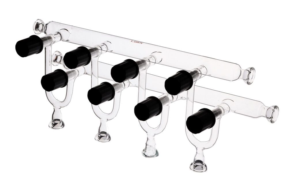 Schlenk line manifold equipped with grease-free high-vacuum valves to prevent oxygen leakage